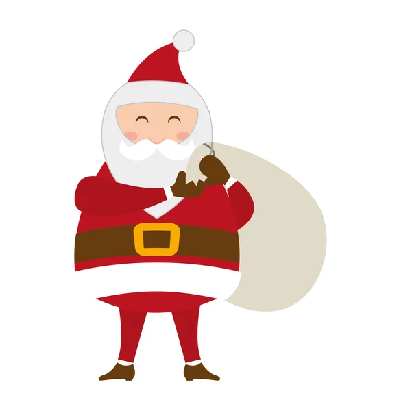 Santa claus karakter pictogram — Stockvector