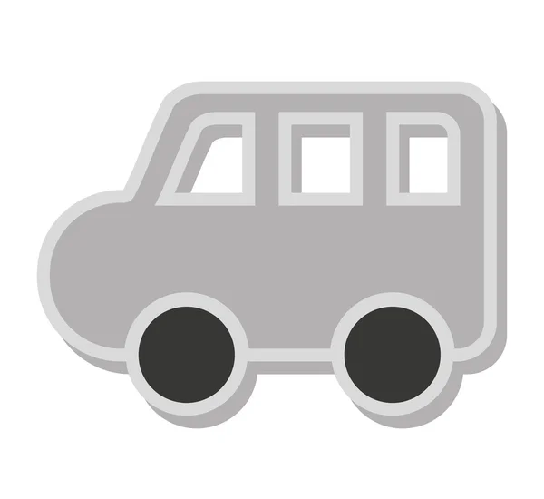 Autobús escuela juguete icono — Vector de stock