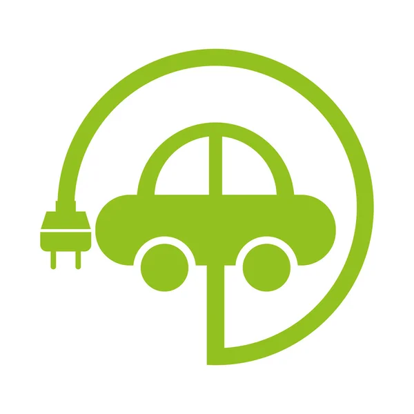 Auto ecologie geïsoleerde pictogram — Stockvector