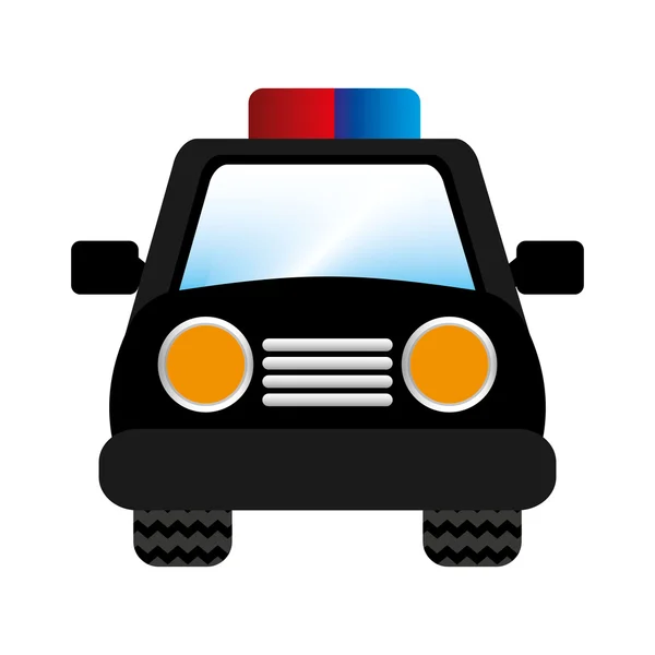 Police car patrol icon — Stock Vector