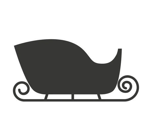 Carro santa claus aislado icono — Vector de stock