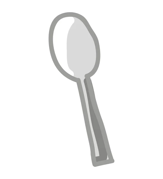 Spoon cutlery tool isolated icon — Stock Vector