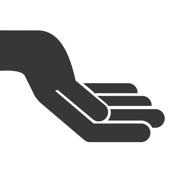 Kézjelre emberi sziluett — Stock Vector