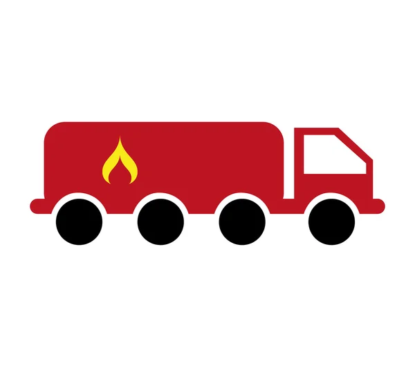 Значок пламени грузовика — стоковый вектор