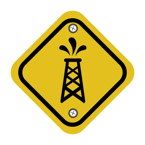 Losango sinal amarelo de segurança — Vetor de Stock