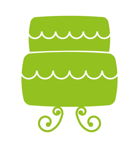 Dolce torta isolata icona — Vettoriale Stock