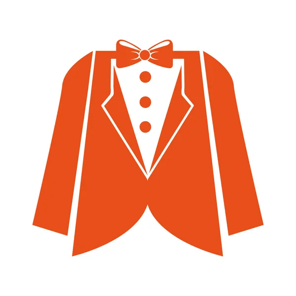 Costume gentleman isolé icône — Image vectorielle