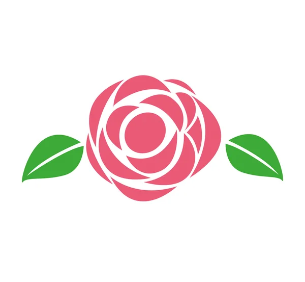 Icône de décoration florale rose — Image vectorielle