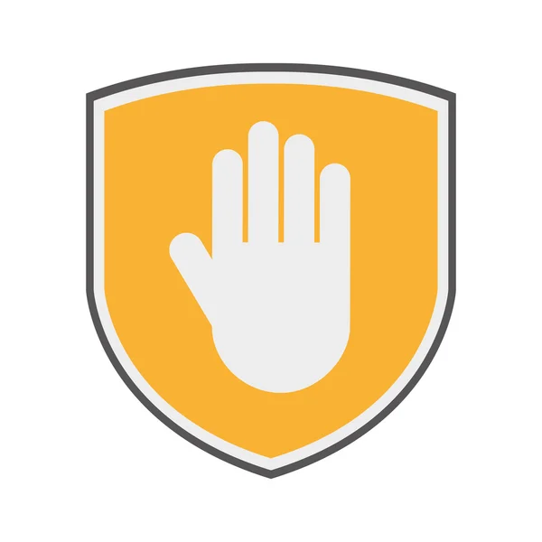 Escudo ícone do sistema de segurança isolado — Vetor de Stock