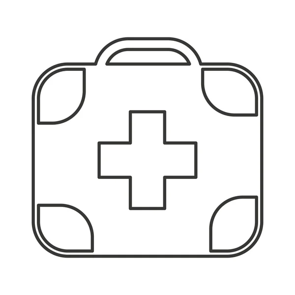 Kit médico aislado icono — Vector de stock