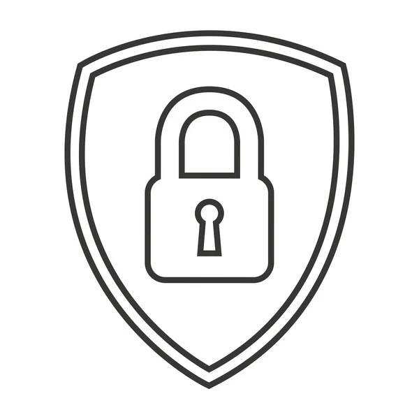 Safe secure padlock security isolated icon — Stock Vector