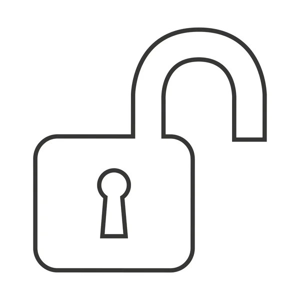 Coffre-fort cadenas sécurisé sécurité icône isolée — Image vectorielle