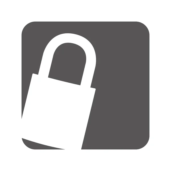 Safe secure padlock security isolated icon — Stock Vector