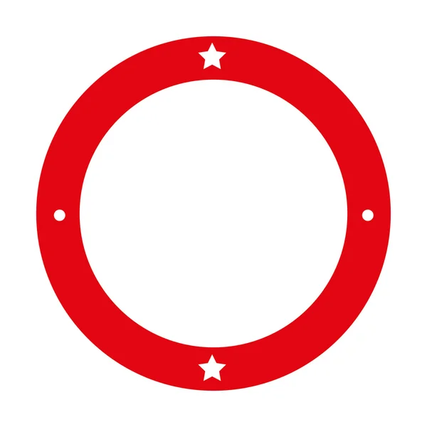 Circle seal frame icon — Stock Vector