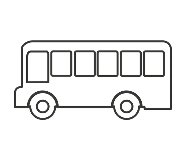 Автобусний автомобіль ізольована піктограма — стоковий вектор