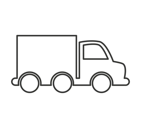 Veicolo camion isolato icona — Vettoriale Stock
