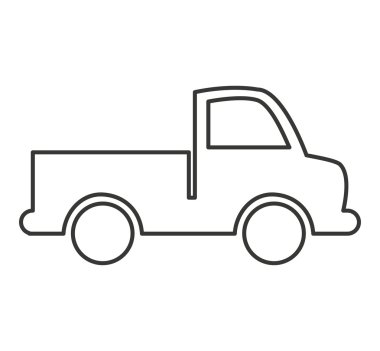 kamyon araç izole simgesi