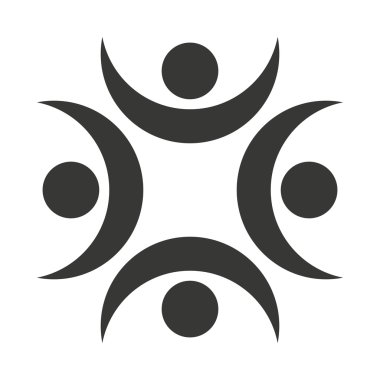 insan figürü grup çalışması simgesi