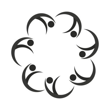 insan figürü grup çalışması simgesi