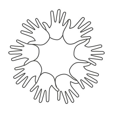 eller simgesini takım insan