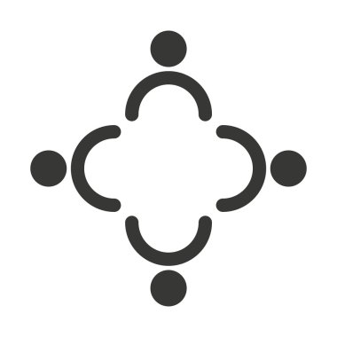 insan figürü grup çalışması simgesi