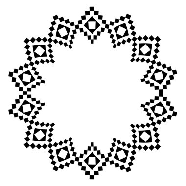 Tekstil daire dekorasyon simgesi