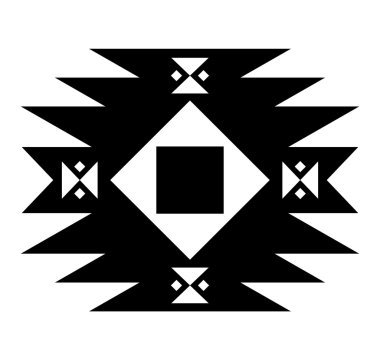 Tekstil desen geometrik dekorasyon simgesi