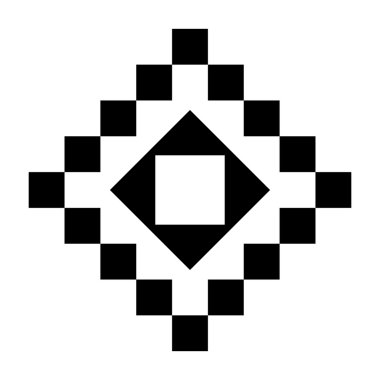 Tekstil desen geometrik dekorasyon simgesi