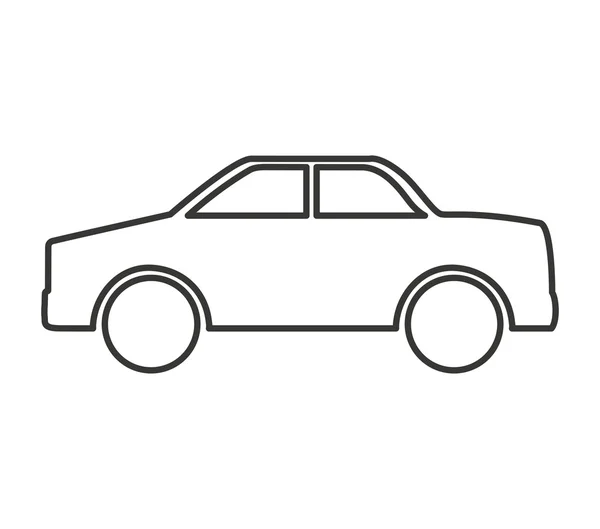 Coche vehículo aislado icono — Vector de stock