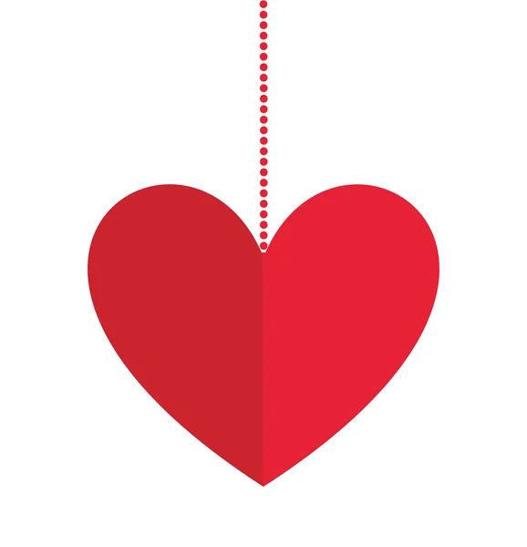 Hart liefde rode pictogram — Stockvector
