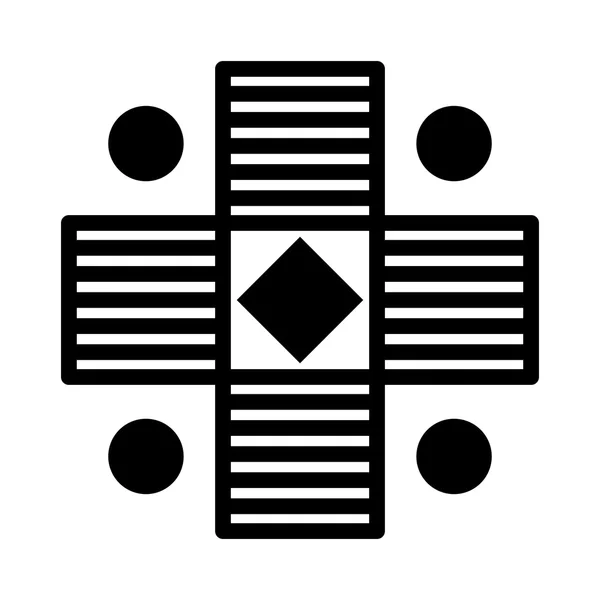 Textilmuster geometrische Dekoration Symbol — Stockvektor