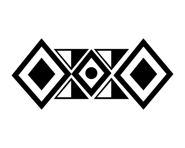 Textilmuster geometrische Dekoration Symbol — Stockvektor