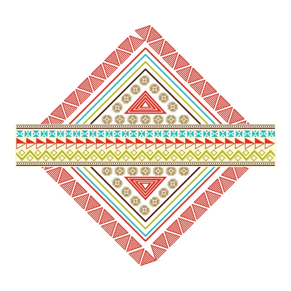 Icono de decoración geométrica patrón textil — Vector de stock