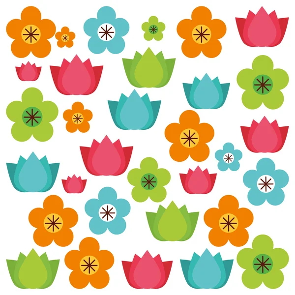 Icono de decoración de patrón floral — Vector de stock