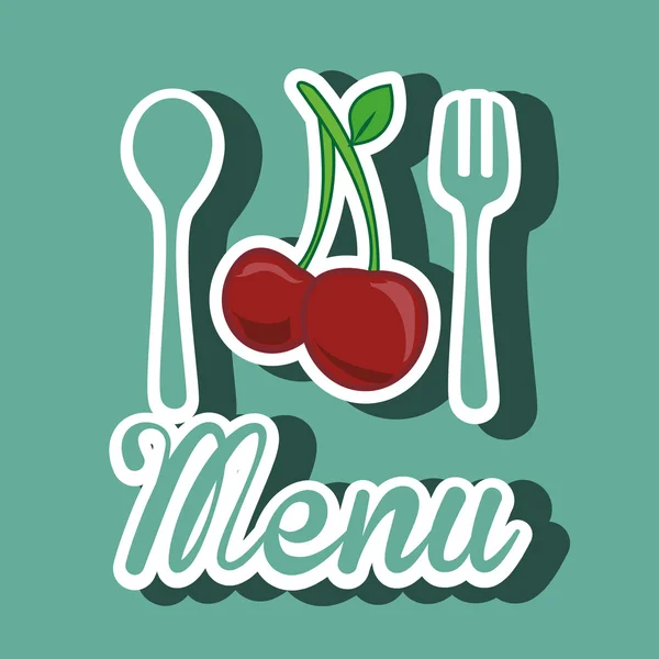 Etiqueta de comida vegetariana saludable diseño icono aislado — Vector de stock