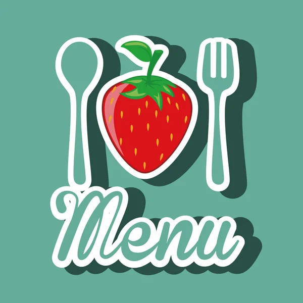 Etiqueta de comida vegetariana saludable diseño icono aislado — Vector de stock