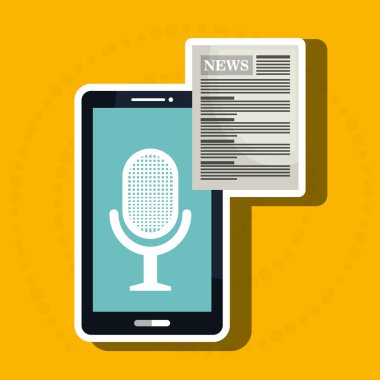 haber online smartphone ile izole simgesi