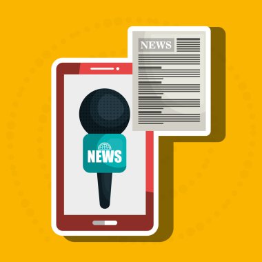 haber online smartphone ile izole simgesi