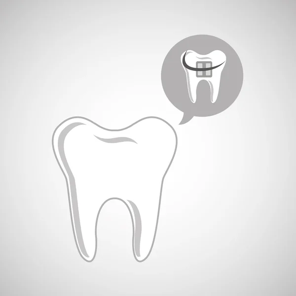 Tandheelkundige zorg icoon — Stockvector