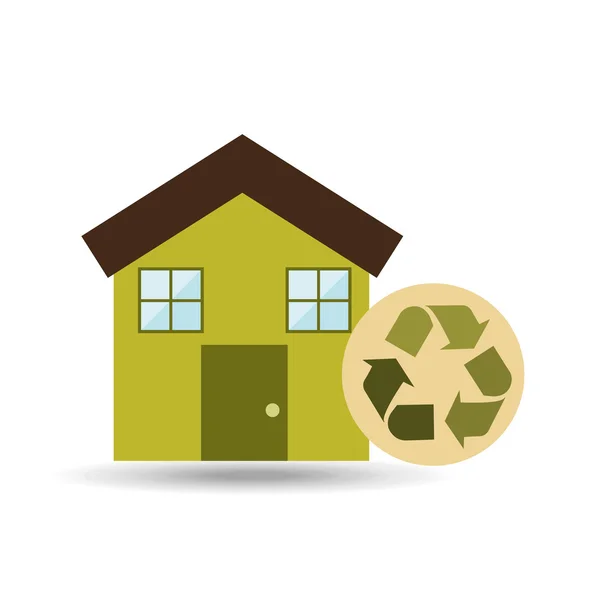 Ecology house icon — Stock Vector