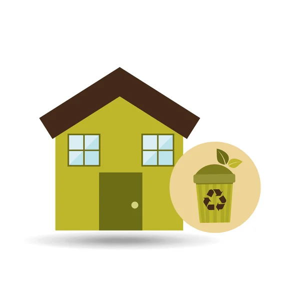 Ecology house icon — Stock Vector