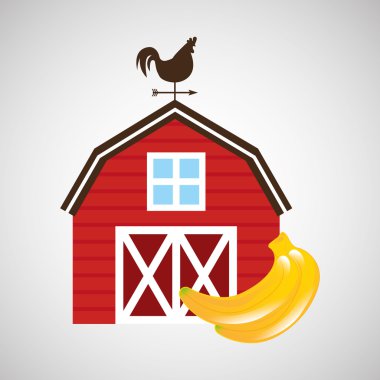 çiftlik ve muz simgesi