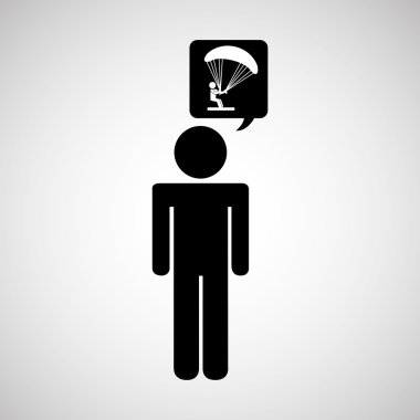 siluet düşünme simgesi