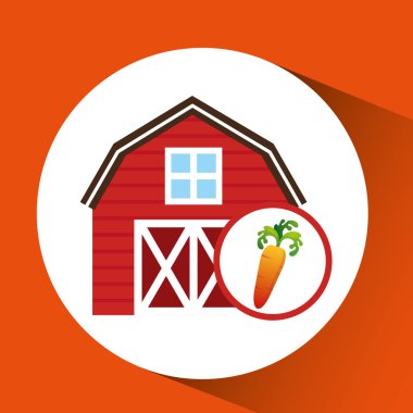 çiftlik ve havuç simgesi