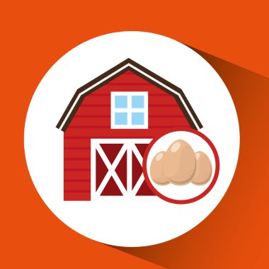 çiftlik ve yumurta simgesi