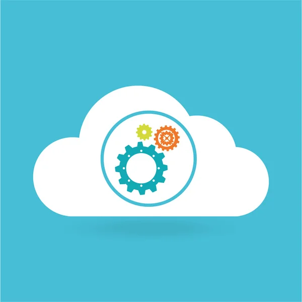 Gears and technology icon — Stock Vector
