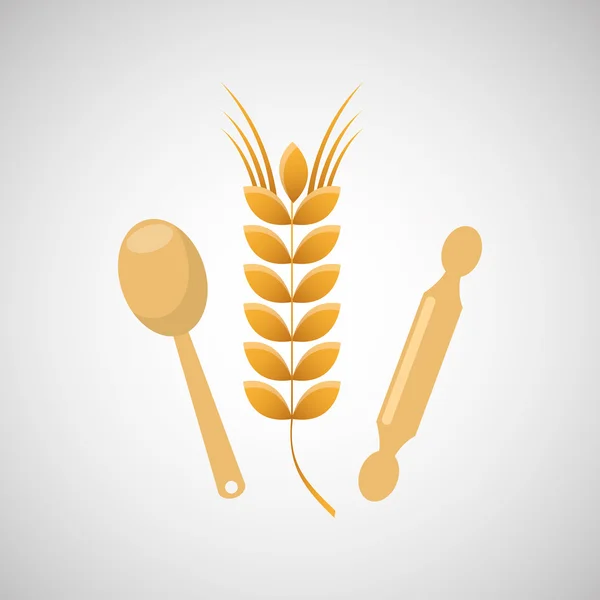 Panadería icono de trigo — Archivo Imágenes Vectoriales