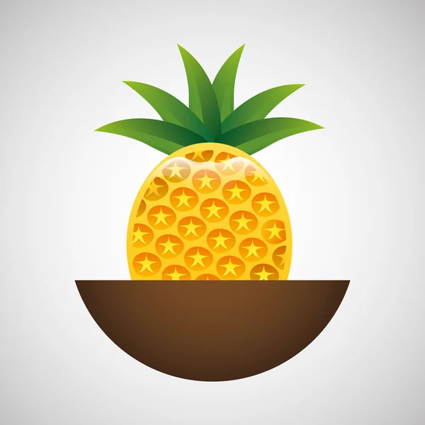 Bio-Ananas-Symbol — Stockvektor