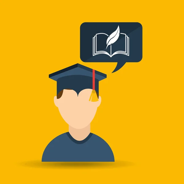 Universiteit grad pictogram — Stockvector