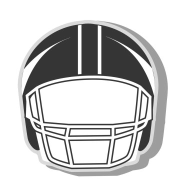 Amerikan futbol kask simge vektör çizim